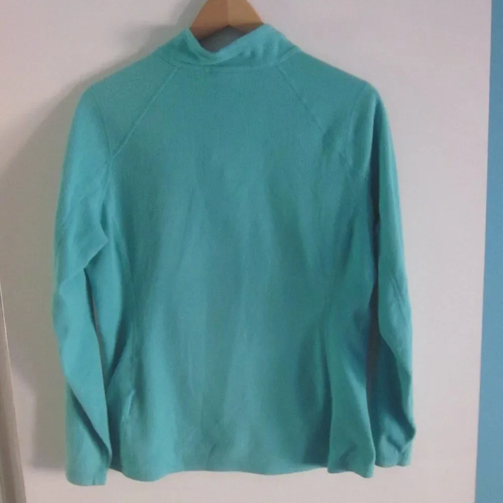The North Face Womens Size M  Polartec Fleece Jacket 1/4 Zip Light Aqua Blue 42B
